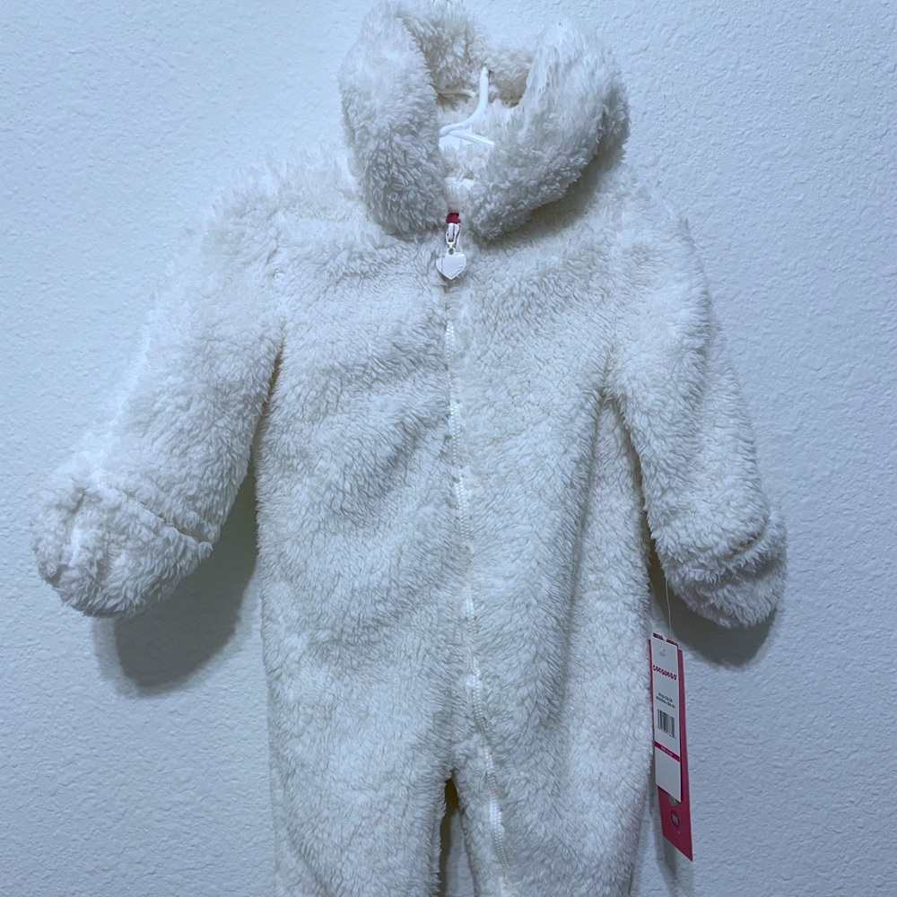 Baby Footed Sherpa Fluffy Bodysuit